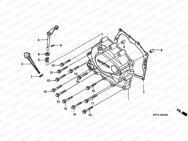 E-5 RIGHT CRANKSHAFT COVER