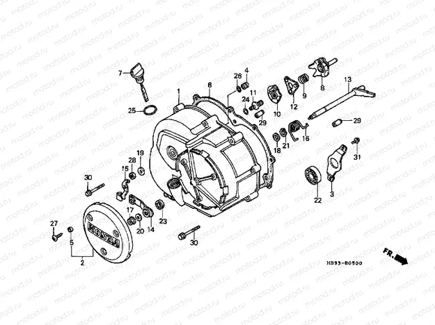 E-5 RIGHT CRANKSHAFT COVER
