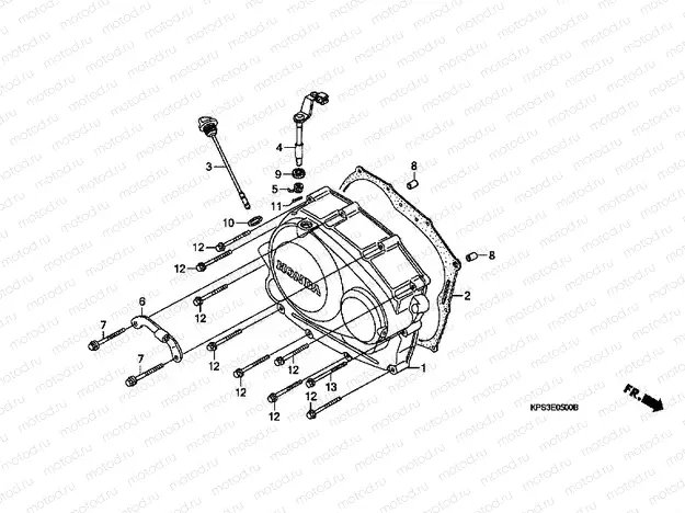 E-5 RIGHT CRANKSHAFT COVER