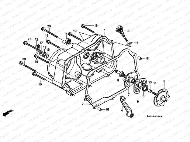 E-5 RIGHT CRANKSHAFT COVER