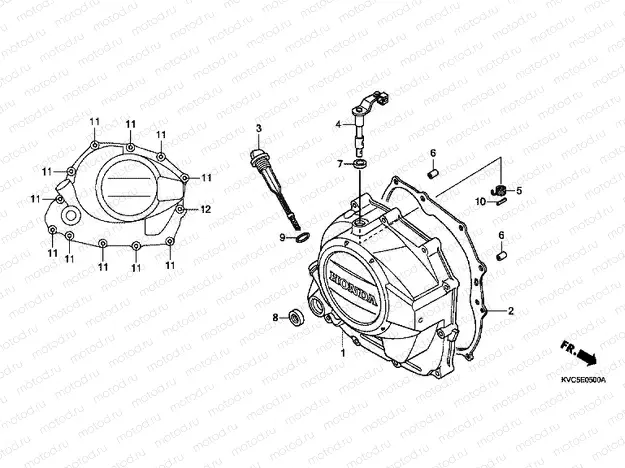 E-5 RIGHT CRANKSHAFT COVER (GLH1251SH / 2SH / 3SH)