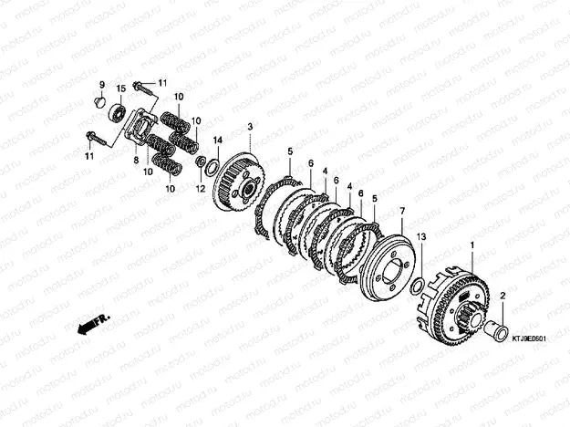 E-6-1 CLUTCH (CGR125SHA, B)