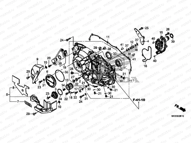 E-6-10 RIGHT CRANKCASE COVER