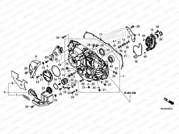 E-6-10 RIGHT CRANKCASE COVER