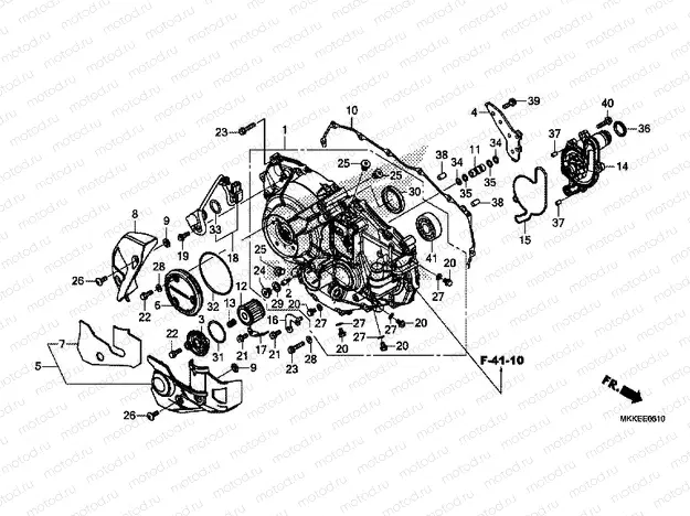 E-6-10 RIGHT CRANKCASE COVER (CRF1000D/D2/DL/DL2)