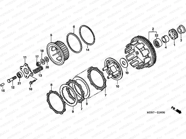 E-6 CLUTCH (CBF600S6 / SA6 / N6 / NA6)