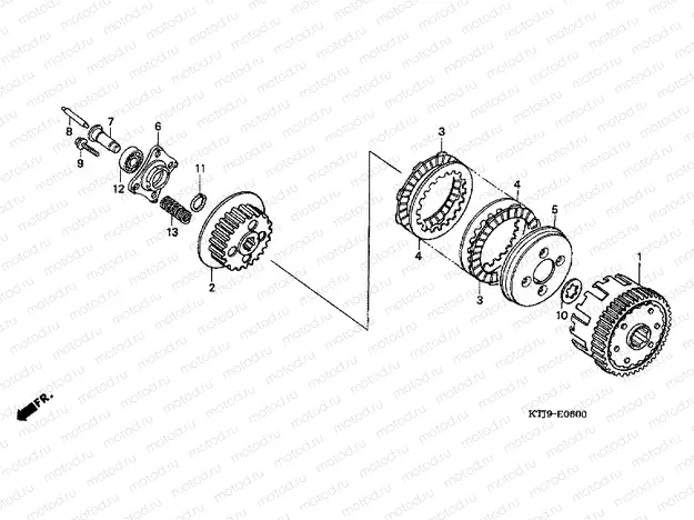E-6 CLUTCH (CGR125SH5,8)