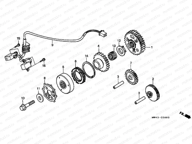 E-6 DISTRIBUTOR GENERATOR / CLUTCH START