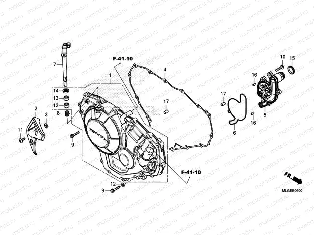 E-6 RIGHT CRANKCASE COVER