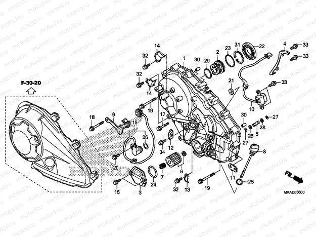 E-6 RIGHT CRANKCASE COVER