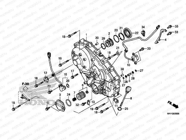 E-6 RIGHT CRANKCASE COVER