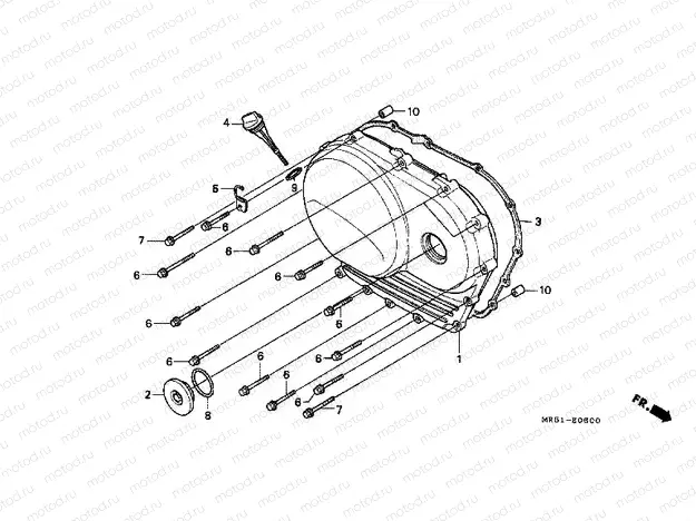 E-6 RIGHT CRANKCASE COVER