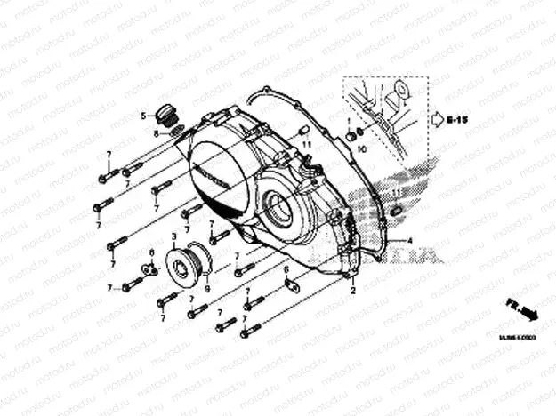 E-6 RIGHT CRANKCASE COVER