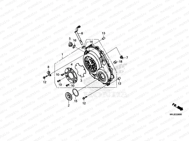 E-6 RIGHT CRANKCASE COVER