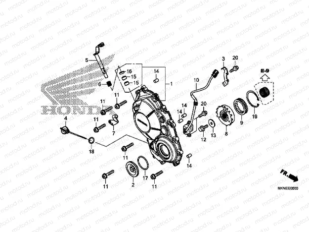 E-6 RIGHT CRANKCASE COVER