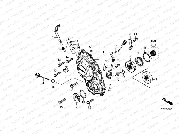 E-6 RIGHT CRANKCASE COVER