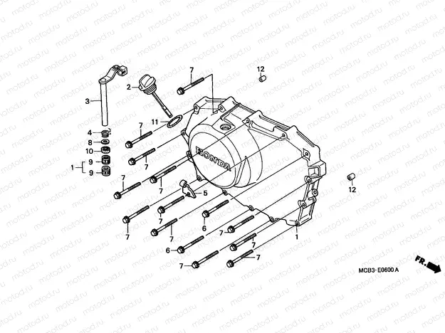 E-6 RIGHT CRANKCASE COVER