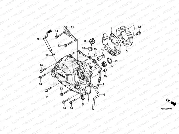 E-6 RIGHT CRANKCASE COVER
