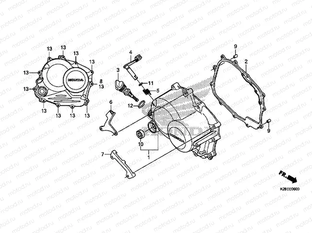 E-6 RIGHT CRANKCASE COVER
