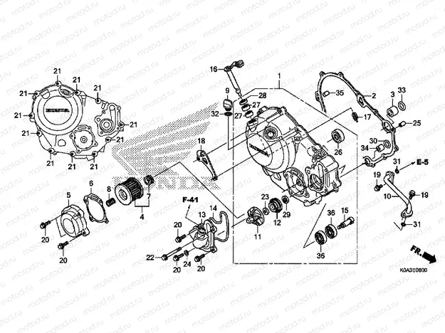 E-6 RIGHT CRANKCASE COVER