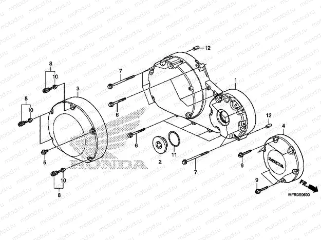 E-6 RIGHT CRANKSHAFT COVER
