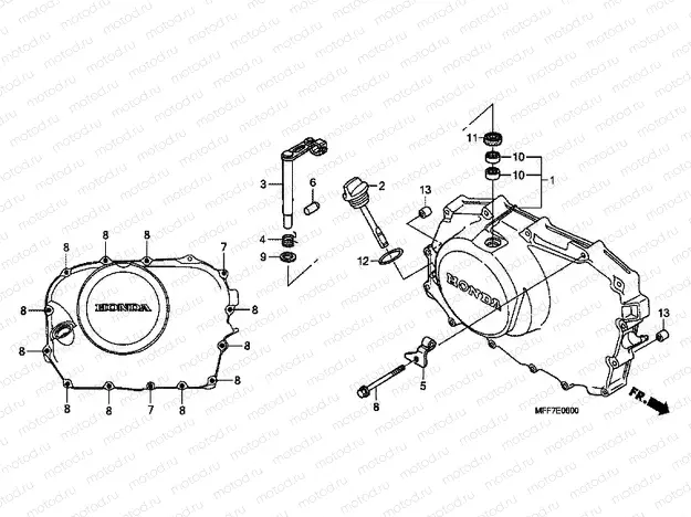 E-6 RIGHT CRANKSHAFT COVER