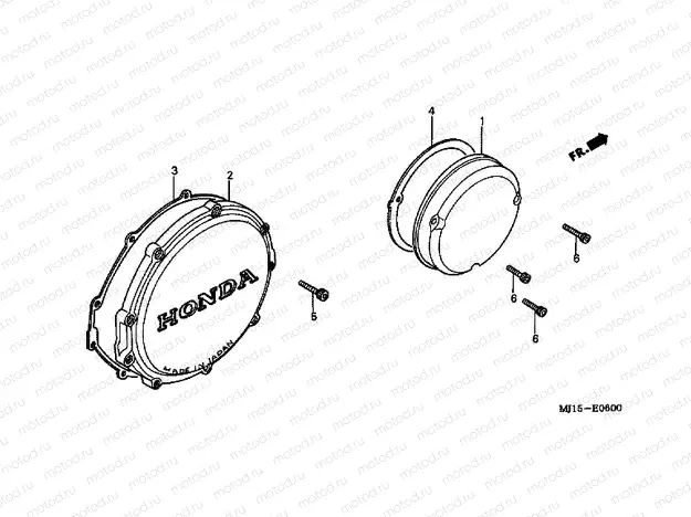 E-6 RIGHT CRANKSHAFT COVER