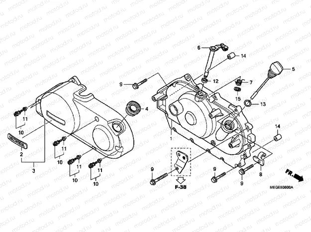 E-6 RIGHT CRANKSHAFT COVER