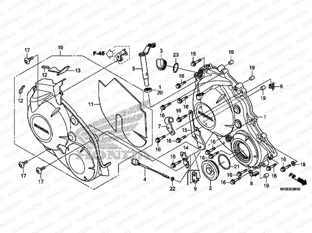 E-6 RIGHT CRANKSHAFT COVER