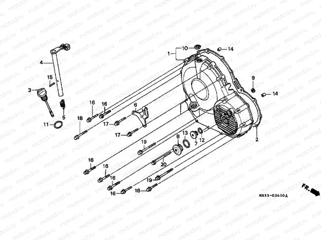 E-6 RIGHT CRANKSHAFT COVER
