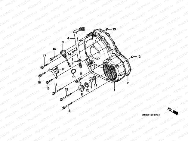 E-6 RIGHT CRANKSHAFT COVER