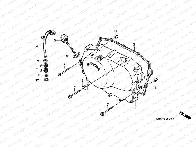 E-6 RIGHT CRANKSHAFT COVER