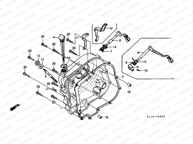 E-6 RIGHT CRANKSHAFT COVER