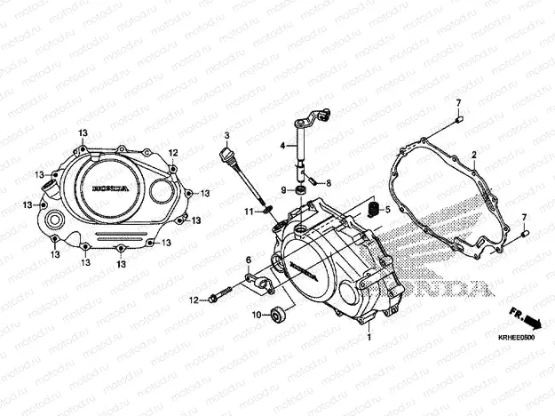 E-6 RIGHT CRANKSHAFT COVER