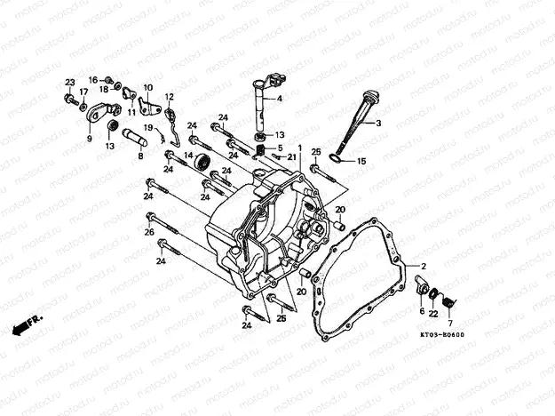 E-6 RIGHT CRANKSHAFT COVER