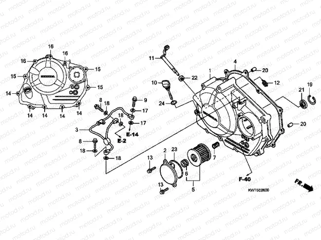E-6 RIGHT CRANKSHAFT COVER