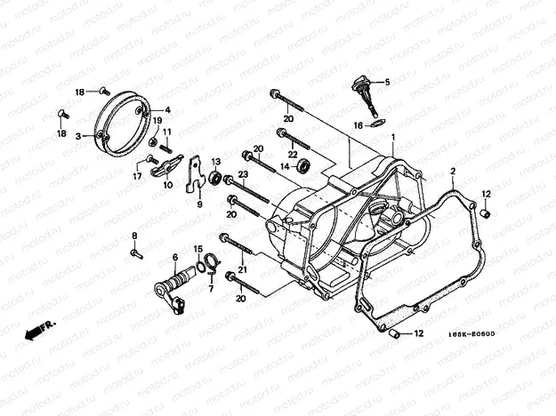 E-6 RIGHT CRANKSHAFT COVER