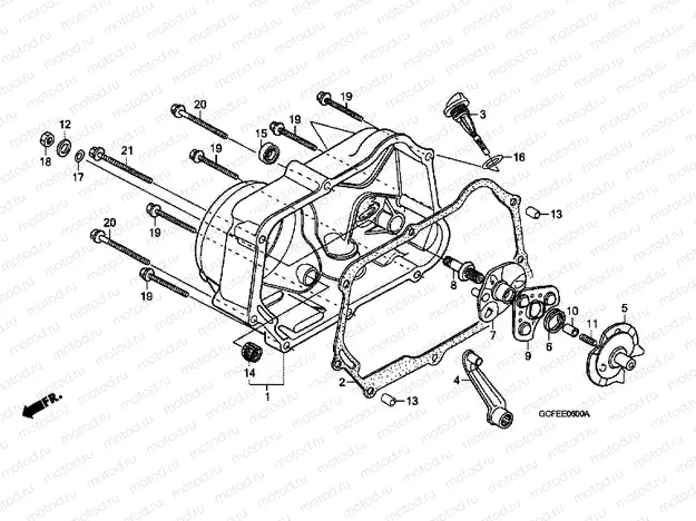 E-6 RIGHT CRANKSHAFT COVER
