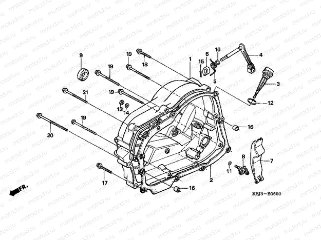 E-6 RIGHT CRANKSHAFT COVER