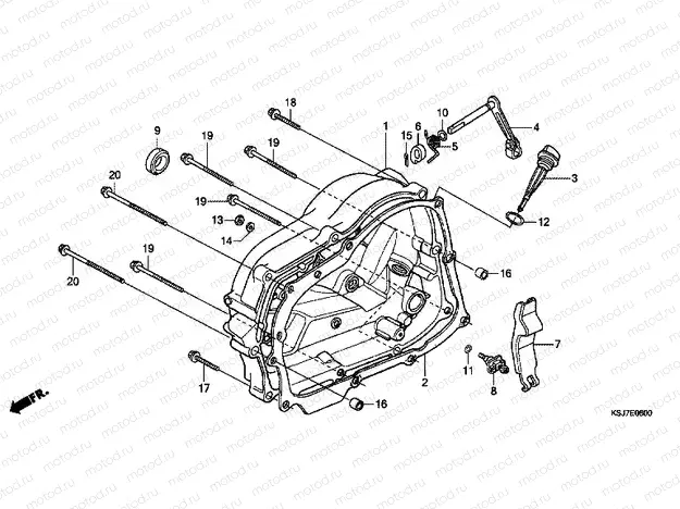 E-6 RIGHT CRANKSHAFT COVER