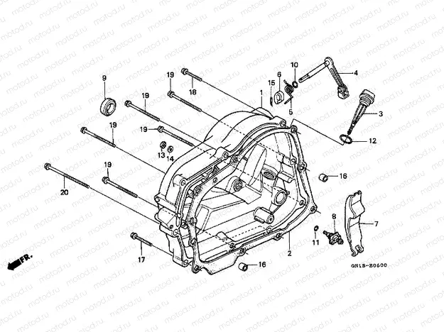 E-6 RIGHT CRANKSHAFT COVER