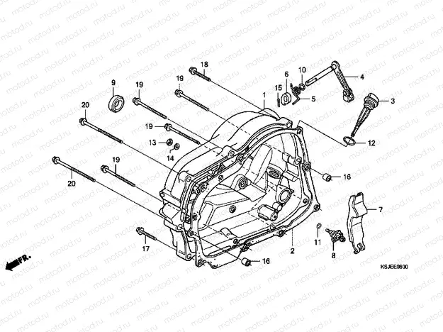 E-6 RIGHT CRANKSHAFT COVER