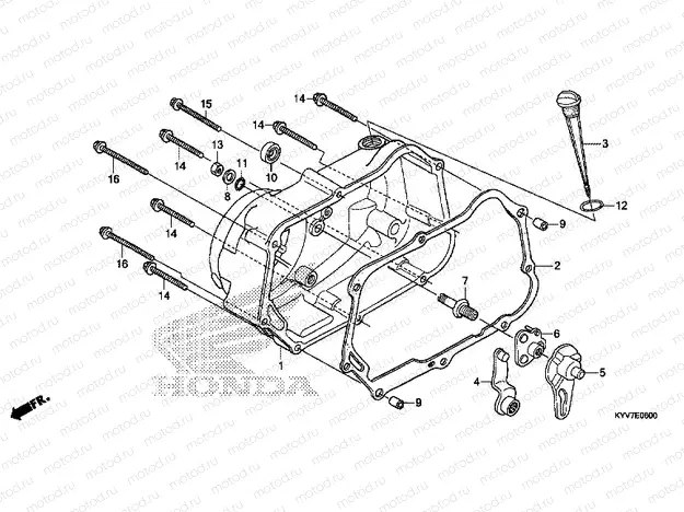 E-6 RIGHT CRANKSHAFT COVER