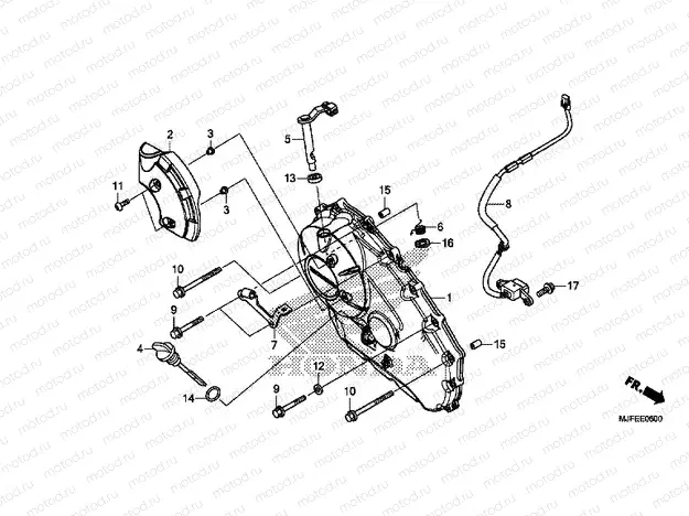 E-6 RIGHT CRANKSHAFT COVER (CTX700N / NA)