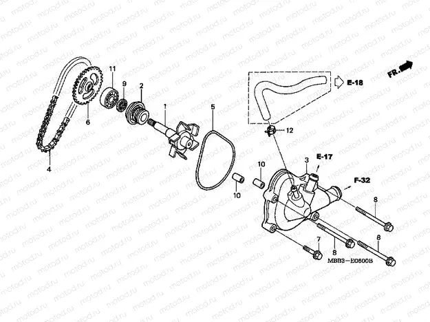 E-6 WATER PUMP