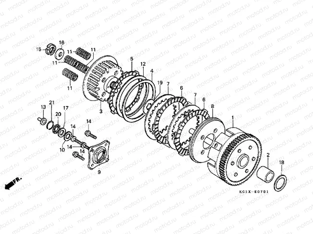 E-7-1 CLUTCH (CB125TDJ / TP)