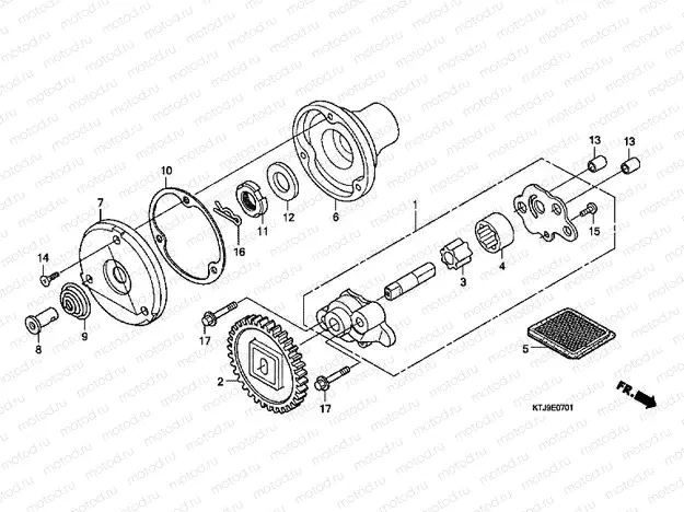 E-7-1 OIL PUMP (CGR125SHA, B)