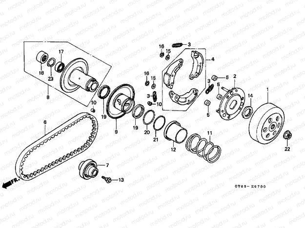 E-7 CLUTCH / DRIVE SIDE