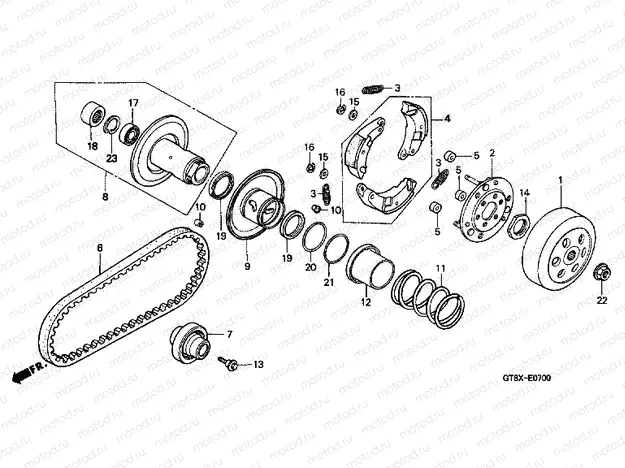 E-7 CLUTCH / DRIVE SIDE