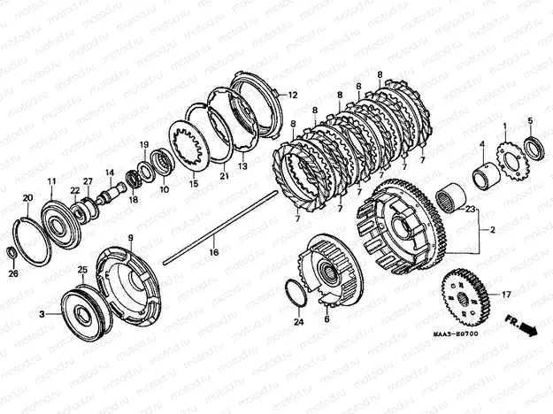 E-7 CLUTCH (VT1100CS / CT)